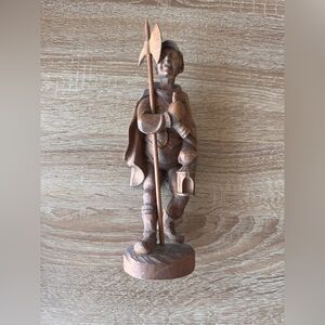 Antique vintage hand carved wooden carving